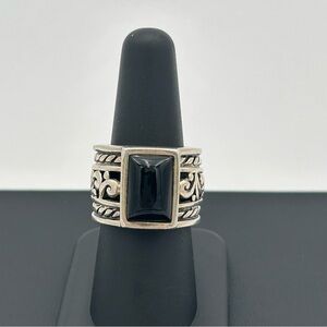Silpada Vintage Sterling Silver with Black Onyx Ring